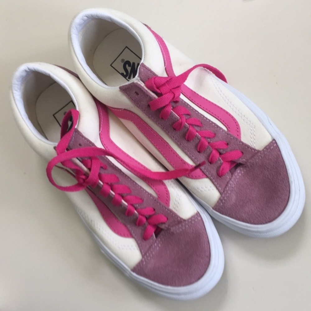 Vans Leather Unisex Off The Wall Canvas Shoes